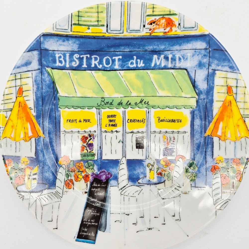 Revol France Bistro du Midi Decorative Plate French Restaurant Scene